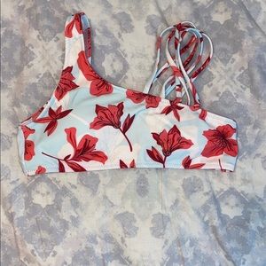 Floral bathing suit top